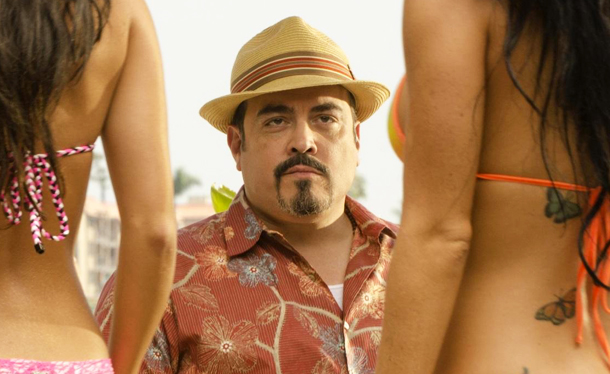 Not from Annie, here's a random picture of David Zayas checking out two girls' boobs.