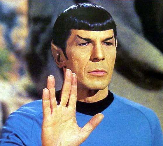 Leonard Nimoy as Spock, in Star Trek.