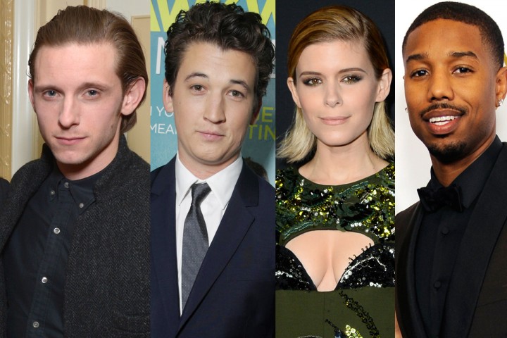 The cast of 2015's Fatnastic Four - Jamie Bell, Miles Teller, Kate Mara and Michael B Jordan.
