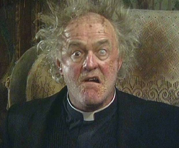 Frank Kelly as Father Jack, in "Father Ted".